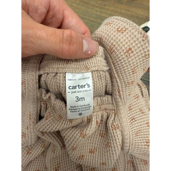 Carters and Milkberry Bundle 3-6 Month One Piece and Footie Pjs - Picture 2 of 5